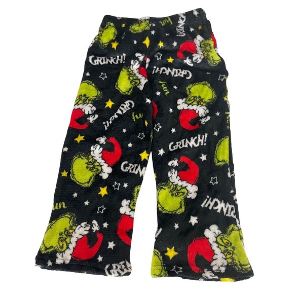 Dr. Seuss The Grinch Kids Fleece Pajama Pants Size 4 Polyester Black - Picture 2 of 8